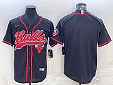 Men's Chicago Bulls Blank Black Pinstripe With Patch Cool Base Stitched Baseball Jerseys,baseball caps,new era cap wholesale,wholesale hats